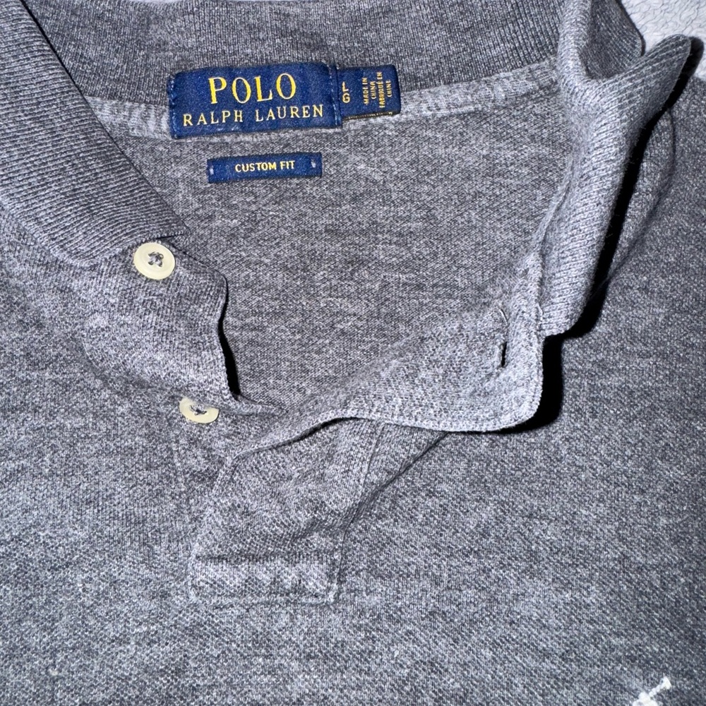 Polo by Ralph Lauren Gray Cotton Polo Shirt